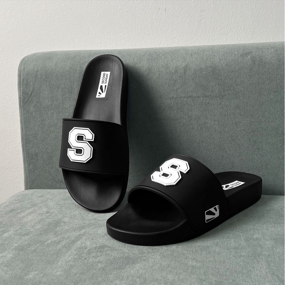 Dép Nam Nữ Unisex Quai Ngang Slipper chữ S dập nổi siêu hót