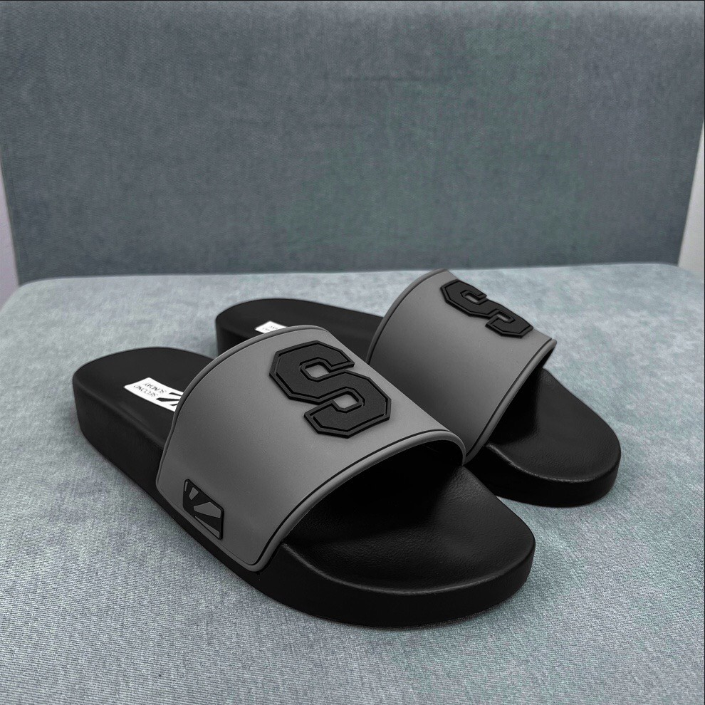 Dép Nam Nữ Unisex Quai Ngang Slipper chữ S dập nổi siêu hót