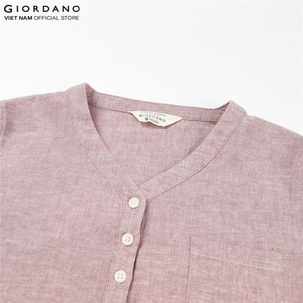 Đầm Cổ Tim Nữ Linen Giordano 05461214