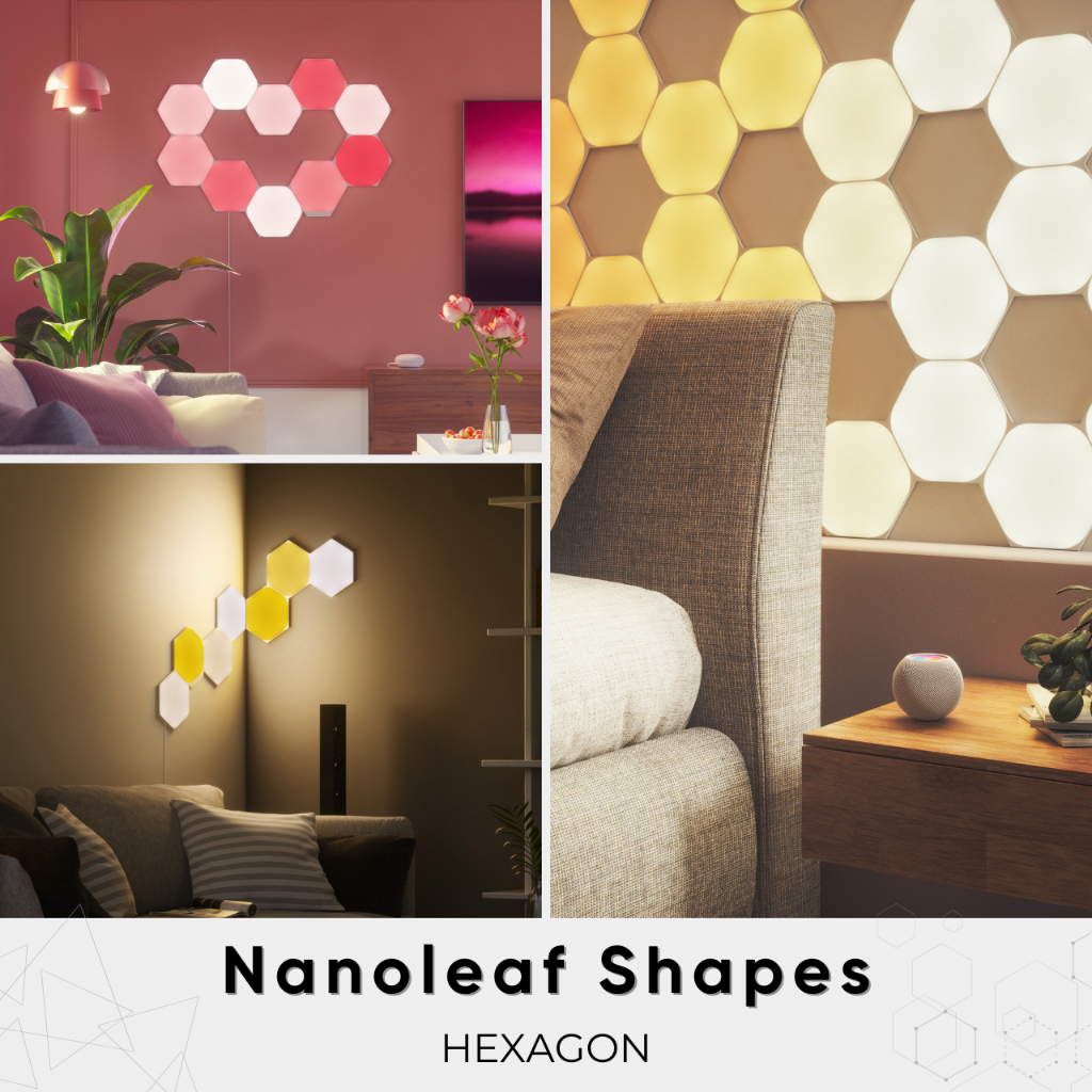 Đèn LED RGB lắp ghép thông minh Nanoleaf Shapes Lục Giác 9 ô đèn (Bộ khởi động)