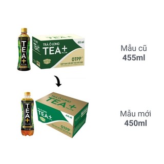 Thùng 24 chai trà ô long Tea Plus 450ml ( O long)