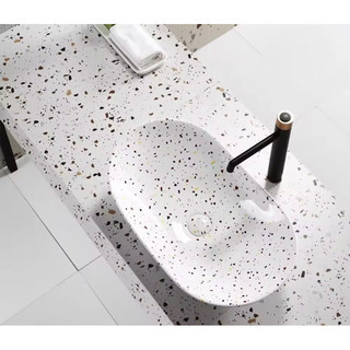 Lavabo nghệ thuật chấm bi đặt bàn (kiểu đá mài)