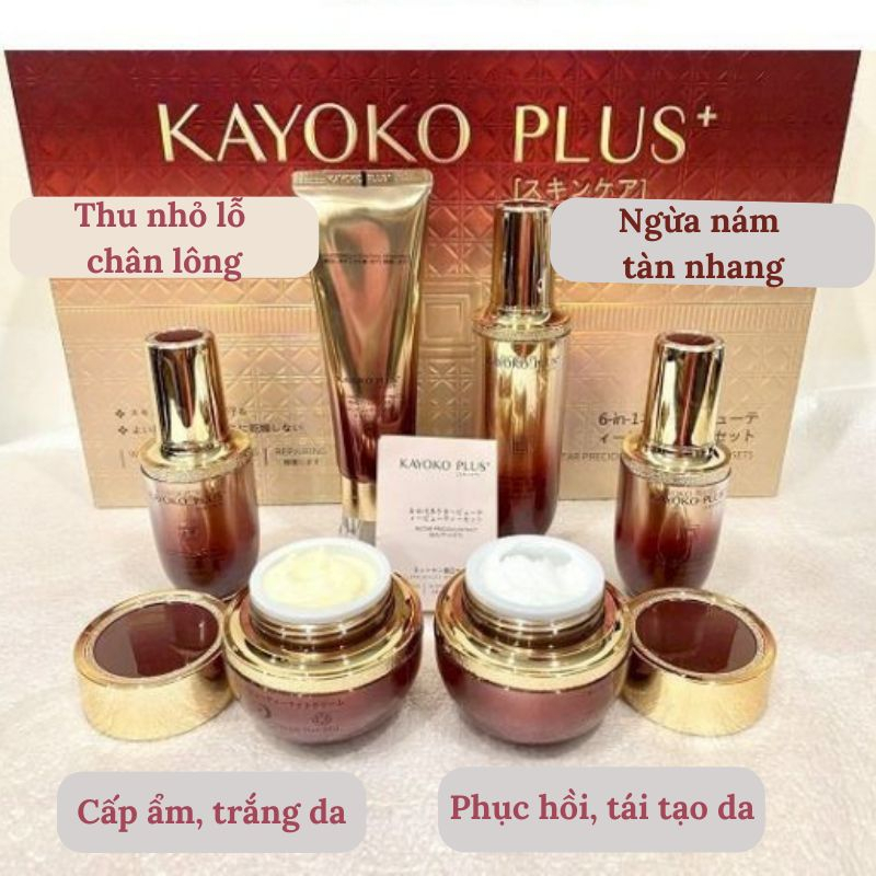 Bộ mỹ phẩm Kayoko plus đỏ 6in1 Nhật Bản giúp ngừa nám. tàn nhang, dưỡng trắng da | BigBuy360 - bigbuy360.vn