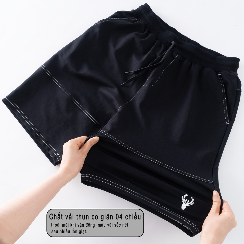 Quần short thun nam big size Akyoo 80-140kg.Chất vải thun mềm mại, thoải mái khi mặc - ST DEN A1