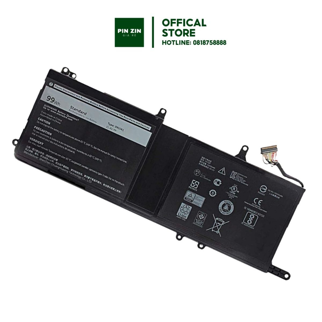 PIN MÁY TÍNH XÁCH TAY Dell 99Wh Alienware 17 R4 R5 9NJM1 ZIN