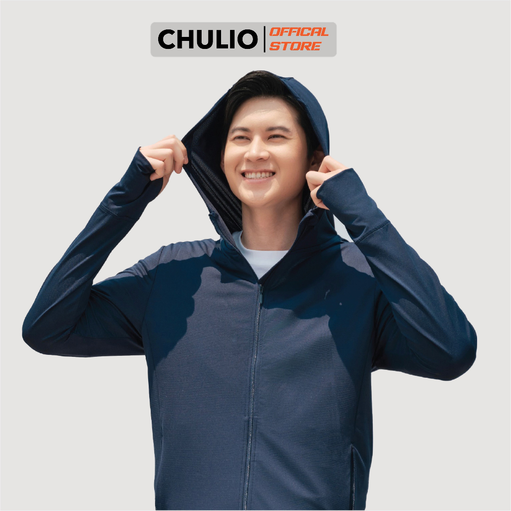 Áo Chống Nắng Nam Nữ Chulio vải dày có lỗ thông hơi chống tia UV, găng tay chống nắng