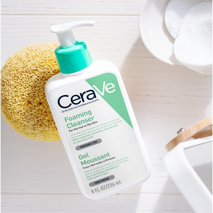 Sữa rửa mặt Cerave giúp làm sạch sâu dành cho da dầu Cerave Foaming Facial Cleanser 88ml
