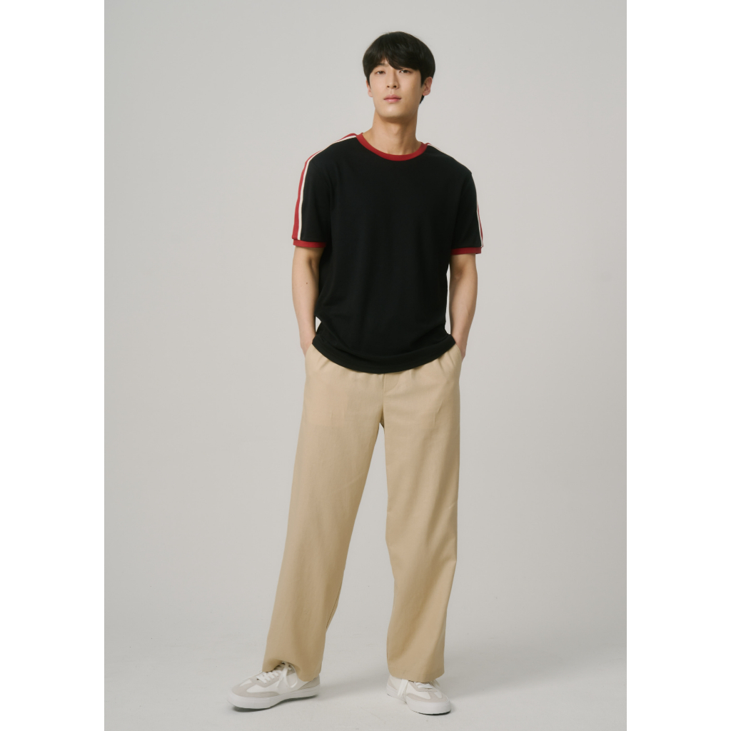 Quần dài đũi - linen nam ISLACK 18611 form Wide Fit Banding