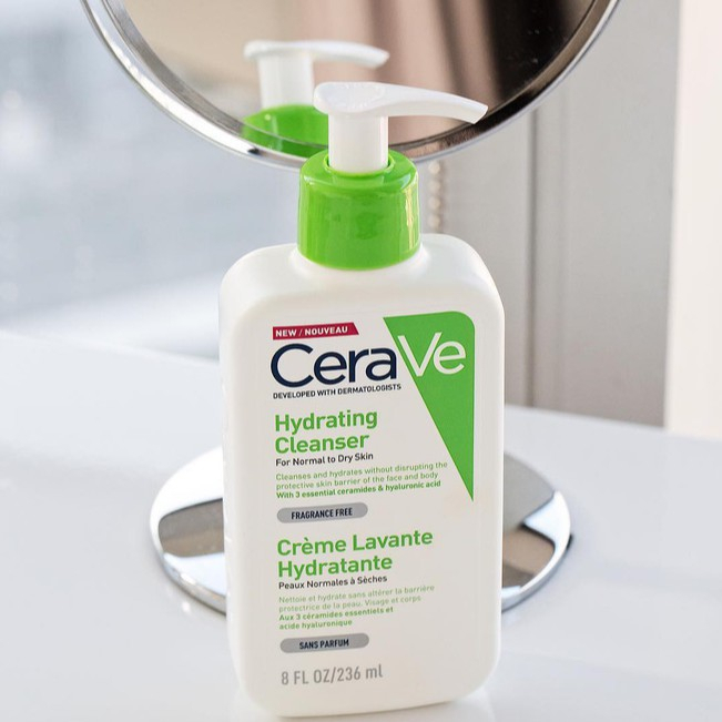Sữa rửa mặt Cerave giúp làm sạch sâu cho da thường và da khô Hydrating Cleanser 473ML
