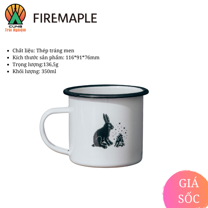 [CHÍNH HÃNG] Cốc tráng men in hình của Firemaple