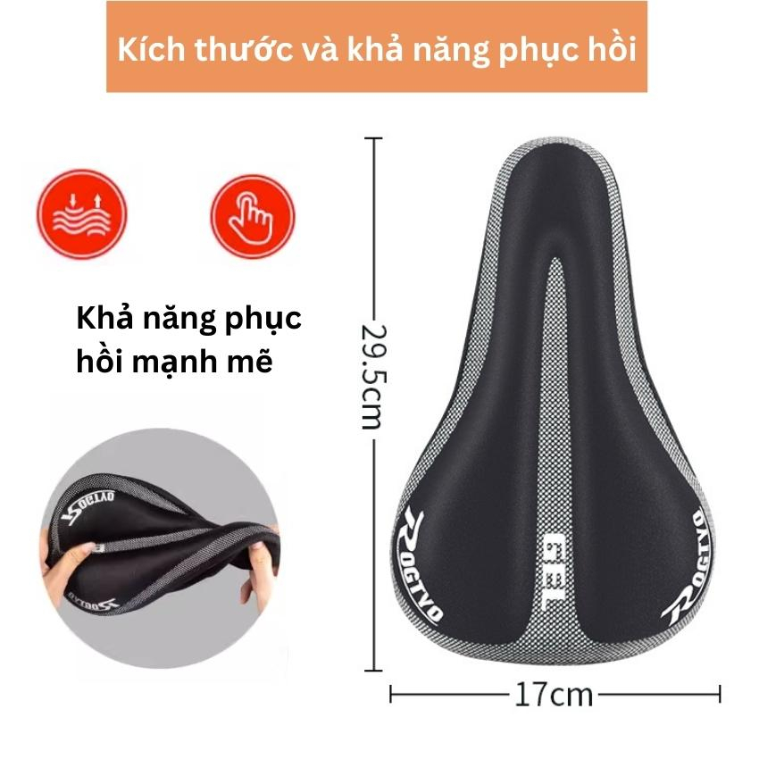 Bọc yên xe đạp thể thao Vires/ Rogtyo êm ái thoáng khí 2 màu, bọc yên xe đạp đệm mút, đệm yên xe đạp