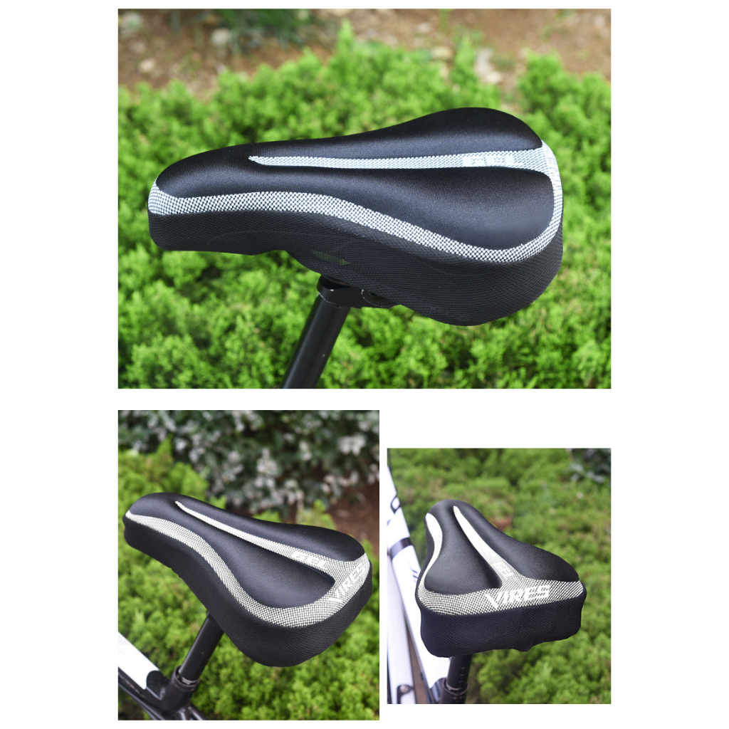Bọc yên xe đạp thể thao Vires/ Rogtyo êm ái thoáng khí 2 màu, bọc yên xe đạp đệm mút, đệm yên xe đạp