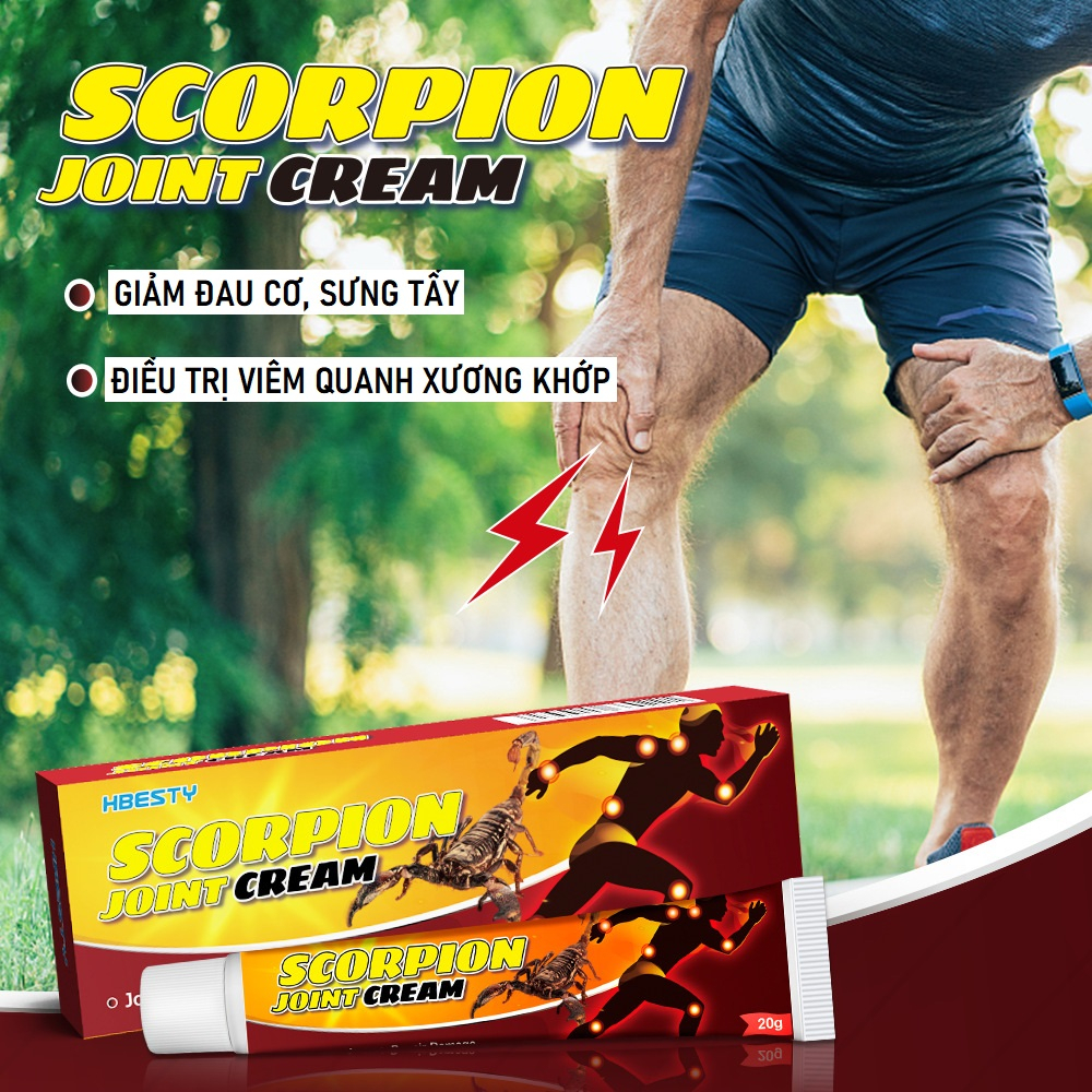 Kem Bôi Thảo Dược SCORPION JOINT HBESTY, Giúp Tăng Cường Lưu Thông Máu, Đồng Thời Giúp Tiêu Viêm, Giảm Sưng...