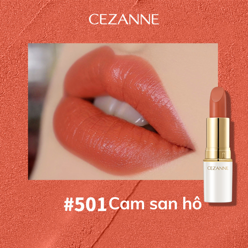 Son thỏi lì Cezanne Lasting Lip Color N Nhật Bản mềm mịn lâu trôi 3.9g - Màu 501