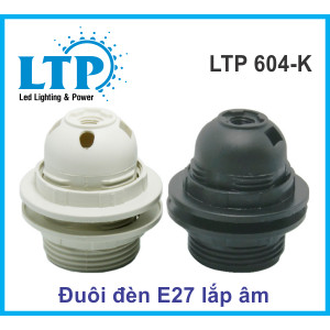 Phụ kiện trang trí đui đèn e27 - đuôi đèn e27 lắp âm - msp: 604-k