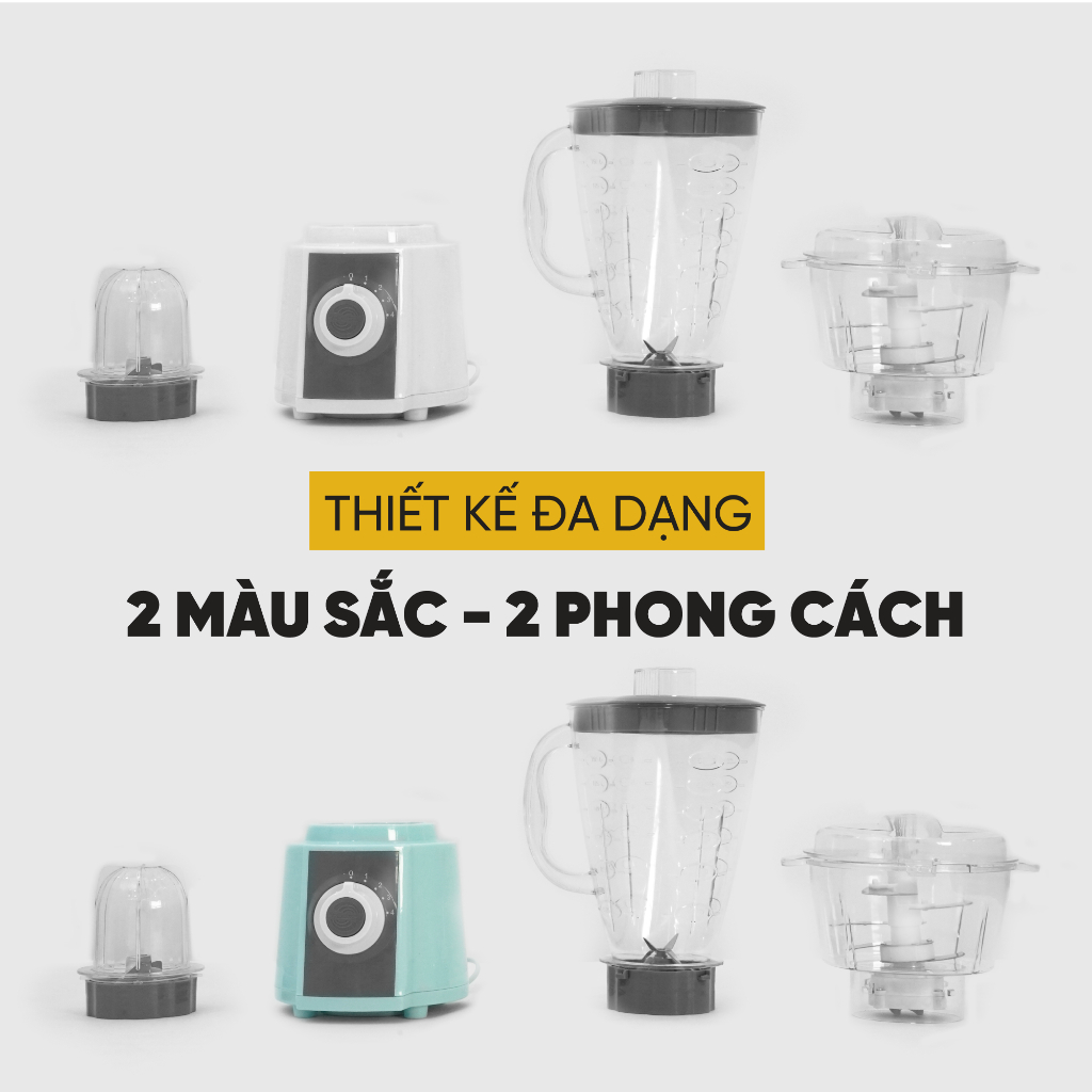 Máy xay đa năng 3 cối KUSCHELN xay sinh tố, xay thịt, xay hạt chuẩn Đức công suất 350W - KBD033-350