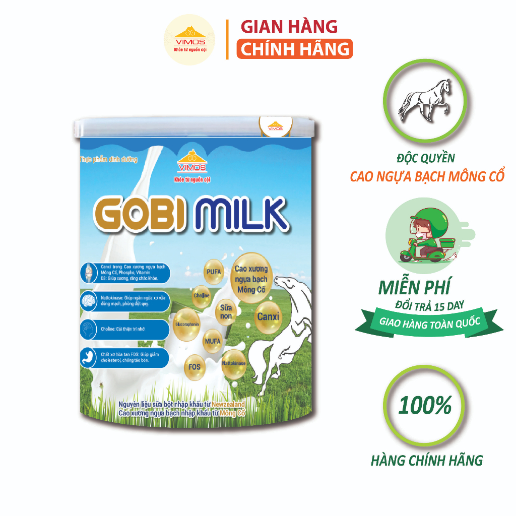 Sữa công thức sữa bột VIMOS Gobi milk Cao xương ngựa bạch Mông Cổ dành cho người lớn chống loãng xương, suy nhược cơ th