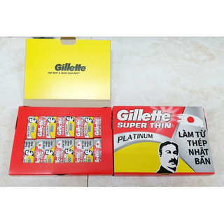 Hộp 10 cái lưỡi lam gillette super thin không gỉ
