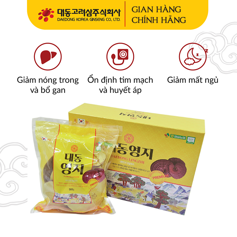 Nấm Linh Chi Nguyên Tai DAEDONG GINSENG 500-1000g