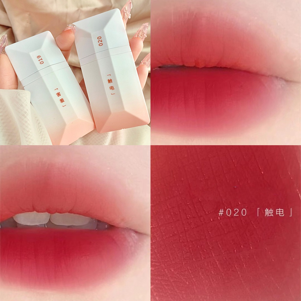 💋Son Kem Màu Nhung Lì Kết Cấu Trong Suốt Thẻ Sương Mù Cá Tính Dành Cho Bạn Gái