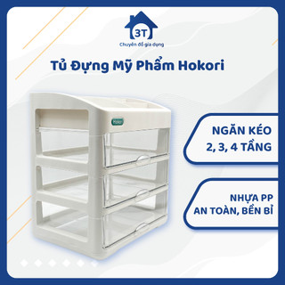 Kệ đựng đồ mỹ phẩm đa năng bằng nhựa, kệ giá mỹ phẩm nhiều ngăn Hokori Nhựa Việt Nhật - 3T - Chuyên đồ gia dụng