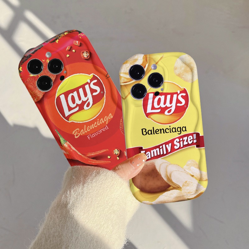 Ốp lưng iphone Viền nổi cạnh sóng Lays snack cute 6s/6splus/7/7plus/8/8plus/x/xs/11/12/13/14/pro/max/promax/plus sk21