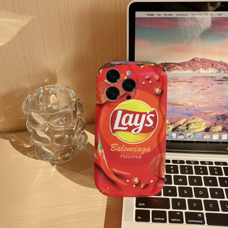 Ốp lưng iphone Viền nổi cạnh sóng Lays snack cute 6s/6splus/7/7plus/8/8plus/x/xs/11/12/13/14/pro/max/promax/plus sk21