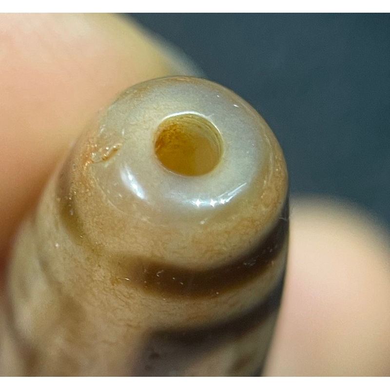 Đá phong thuỷ dzi tây tạng 9 mắt màu cam phong hoá mê li