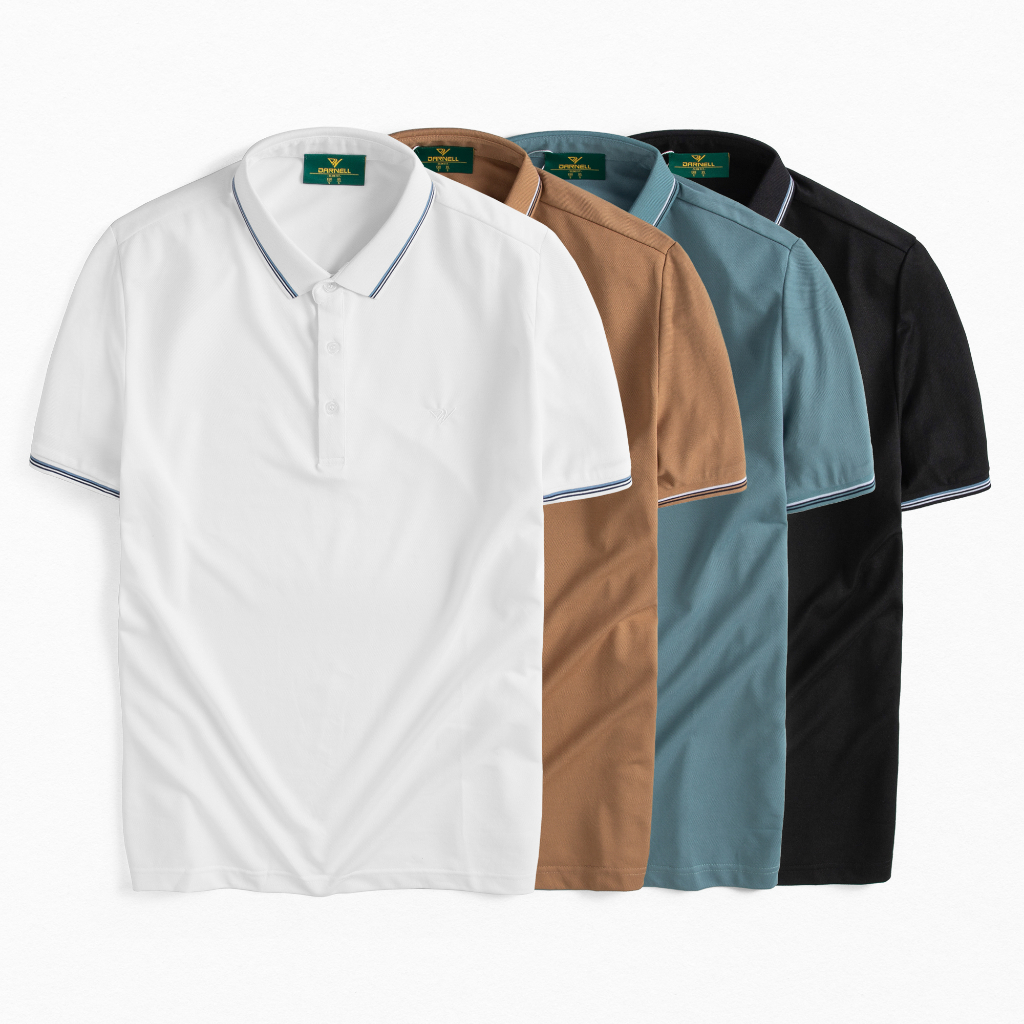 Áo thun có cổ viền polo nam DARNELL form slimfit tay ngắn chất cotton thấm hút mồ hôi mềm mịn bền đẹp DN0399