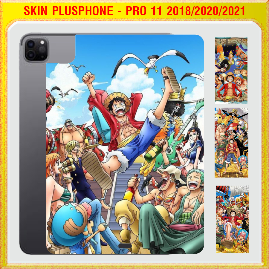 Dán Skin cho mặt sau iPad Pro 2018, 2020 / M1 2021 11 inch in hình One Piece Luffy