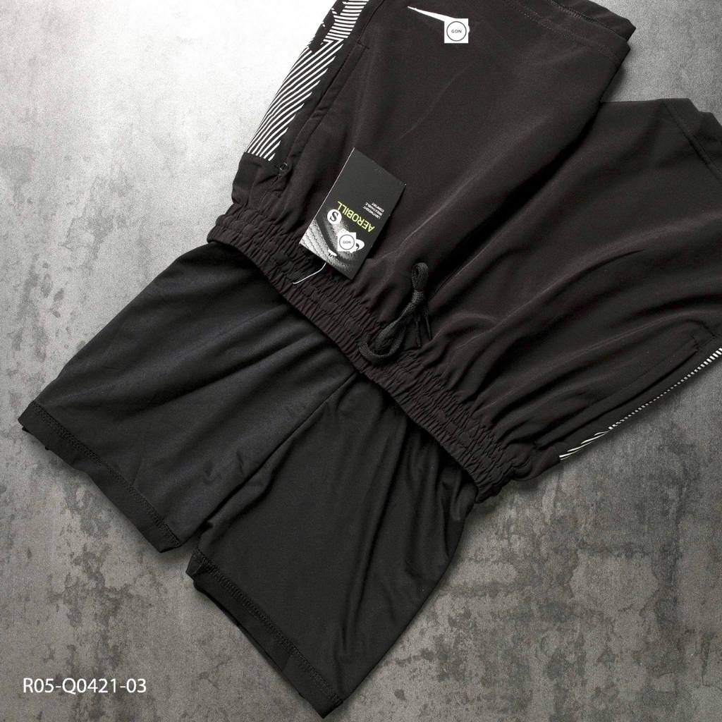 Quần đùi thể thao nam hai lớp, chạy bộ, thể thao, tập gym mặc nhà, thoáng mát và nhanh khô mẫu mới 2023 - QSN18