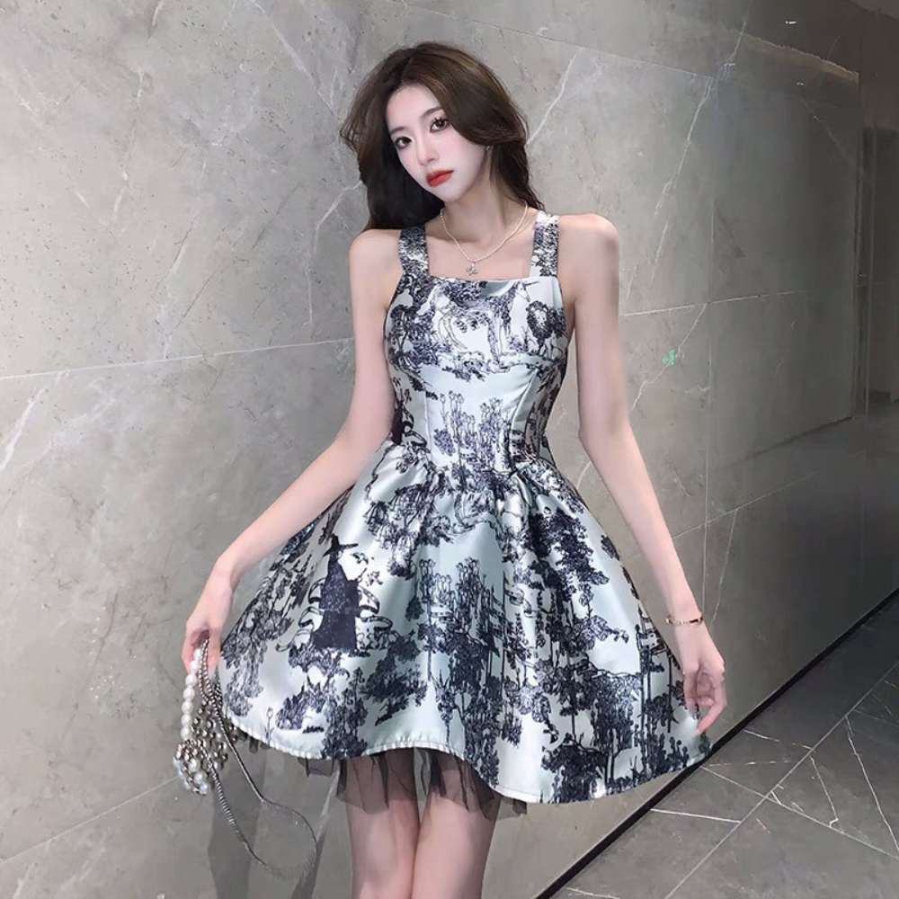 Đầm Nữ 2 Dây Bánh Bèo  MELLYSTORE Váy Bánh Bèo Chất Liệu Vải Taffa Cao Cấp Đính Nơ Bản To Đẹp Quyến Rũ ,Sang Trọng | BigBuy360 - bigbuy360.vn