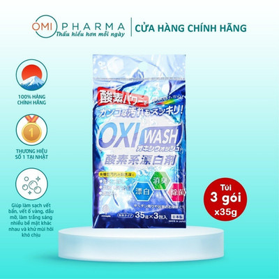 Bột Giặt Tẩy Đa Năng Oxi Wash Novopin S Select Nhật Bản (Set 03 Gói X 35g)