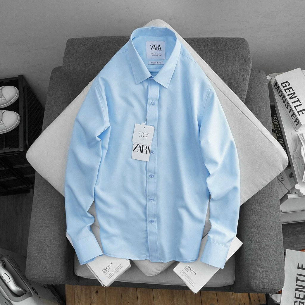 Áo sơ mi nam dài tay chất cotton lụa chống nhăn thấm hút bảng màu basic dễ phối MVP | BigBuy360 - bigbuy360.vn