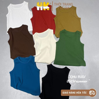 Áo phông tanktop cho bé HK KIDS, áo thun Quảng Châu ba lỗ/tanktop thời trang mùa hè sz từ 1 - 6 tuổi