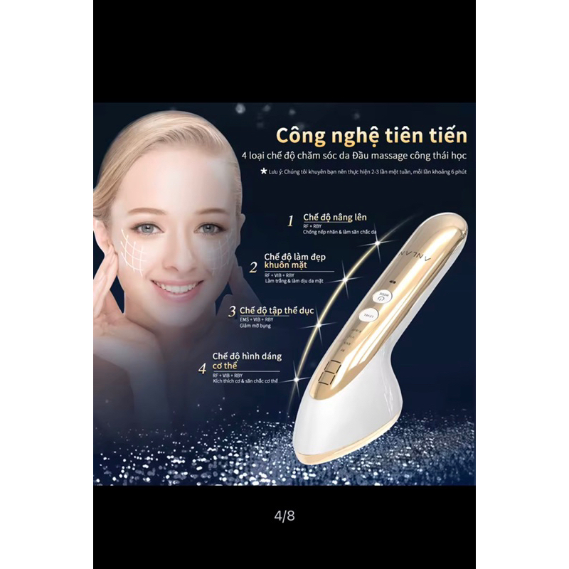 MÁY NÂNG CƠ ANLAN RF và EMS THON GỌN MẶT VÀ BODY 99% (KHÔNG KÈM BOX)
