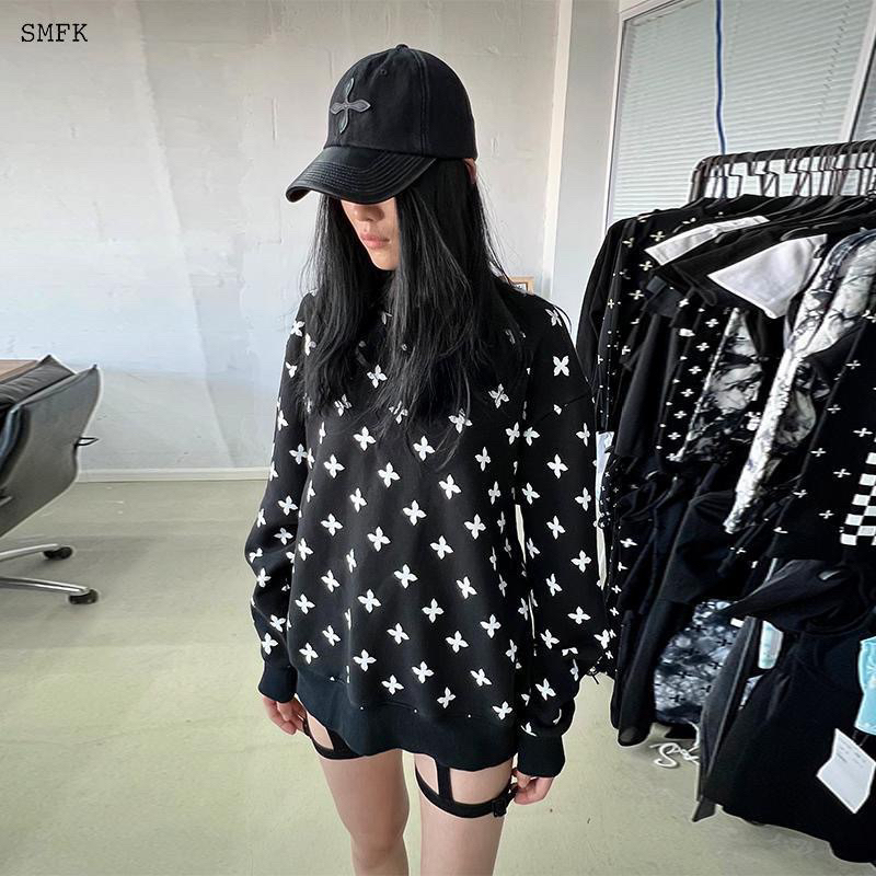 SMFK CAPS - Mũ lưỡi chai màu đen thêu unisex