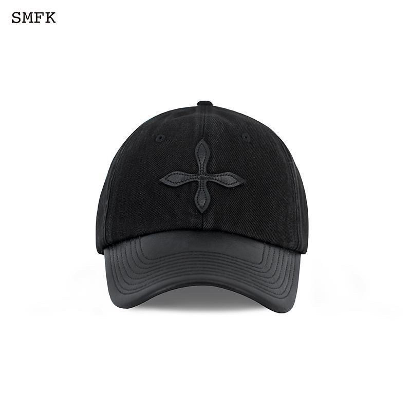 SMFK CAPS - Mũ lưỡi chai màu đen thêu unisex