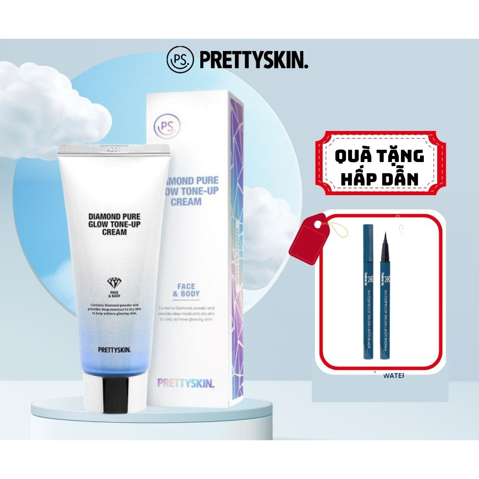 Kem dưỡng trắng Pretty Skin kim cương 100ml chính hãng
