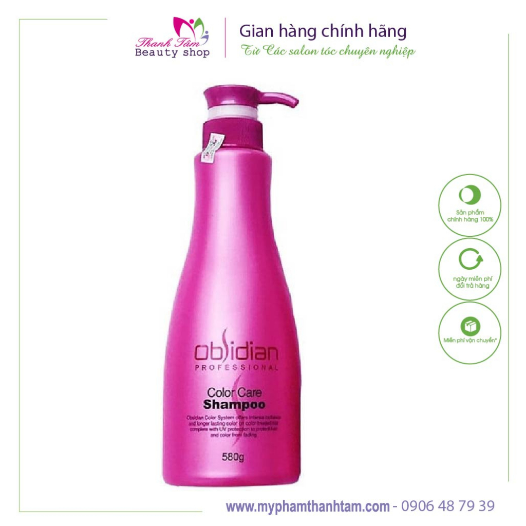 Dầu gội dưỡng màu tóc nhuộm Obsidian Color Care Shampoo 580ml