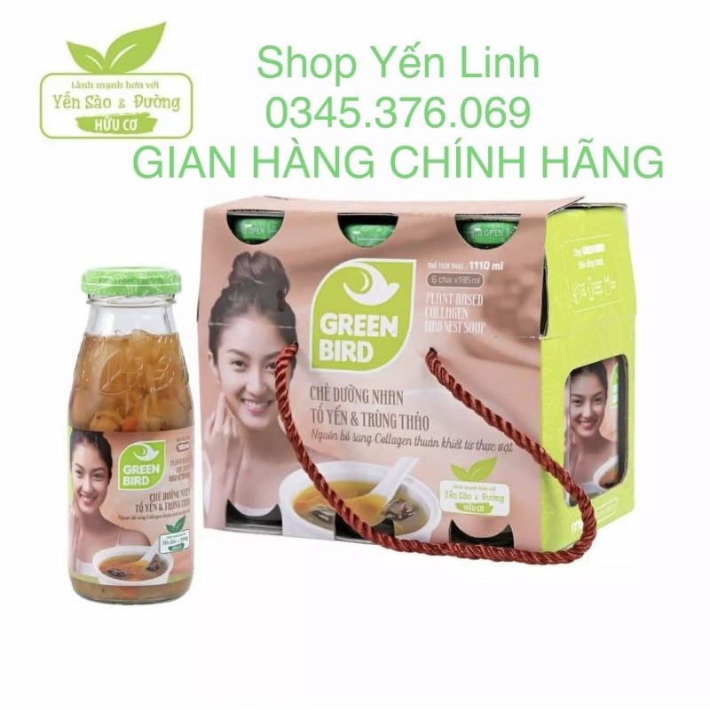 CHÈ DƯỠNG NHAN TỔ YẾN & ĐÔNG TRÙNG HẠ THẢO (Lốc 6 x 185ml)