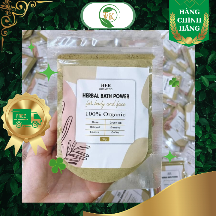 Bột tắm dưỡng trắng Herbal Bath Powder Gói 50gr