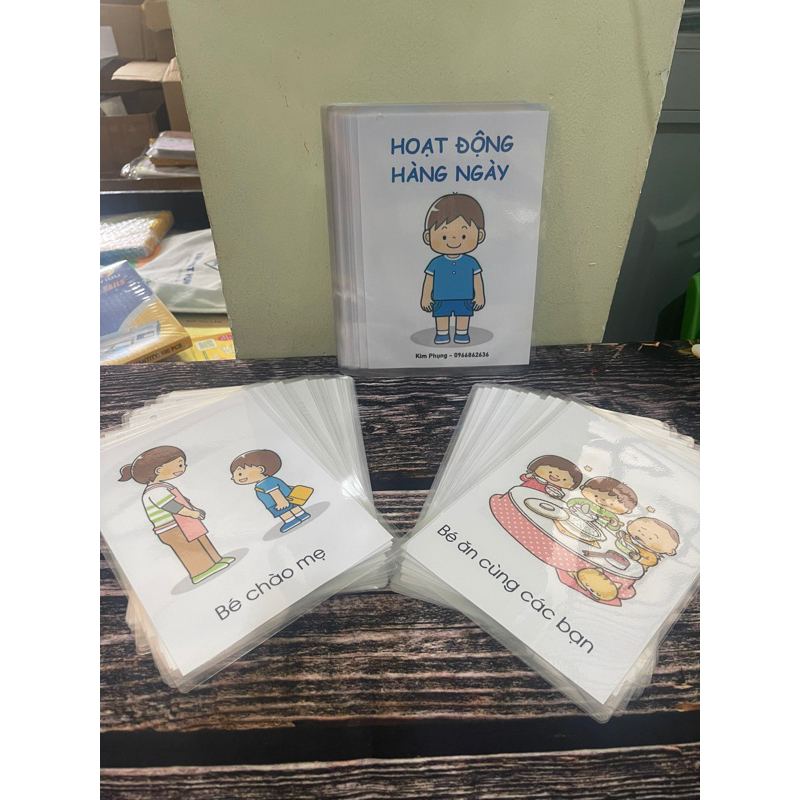 Bộ 60 thẻ hoạt động hàng bé trai