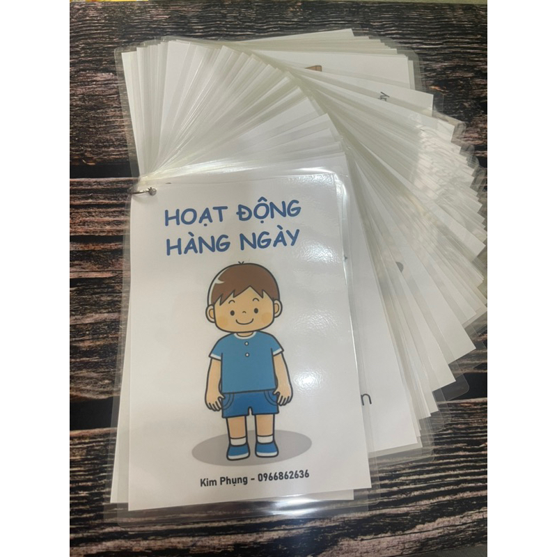 Bộ 60 thẻ hoạt động hàng bé trai
