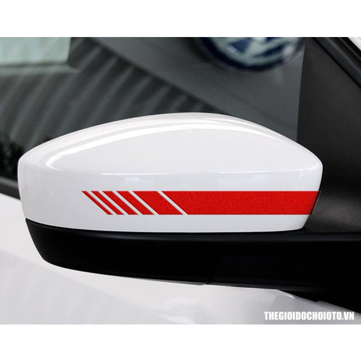 Set 2 miếng tem dán phản quang trang trí gương 5D thường chiếu hậu xe oto by Chất
