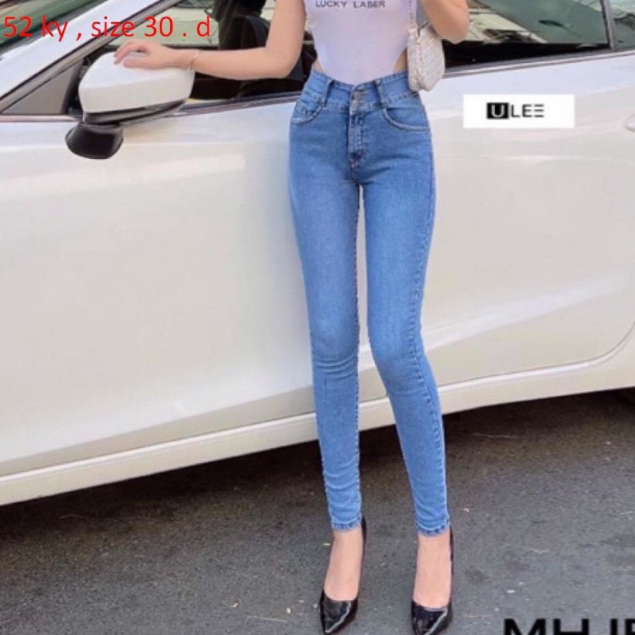 Quần jean nữ co giãn, quần bò lưng cao 9 tấc dáng ôm body cạp cao nhiều mẫu anhkhoi68_shop ms616