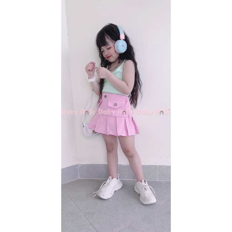 Chân váy  xếp ly mẫu 3 cho bé gái