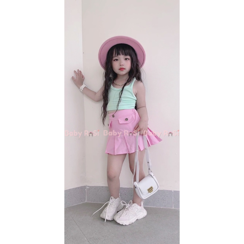 Chân váy  xếp ly mẫu 3 cho bé gái