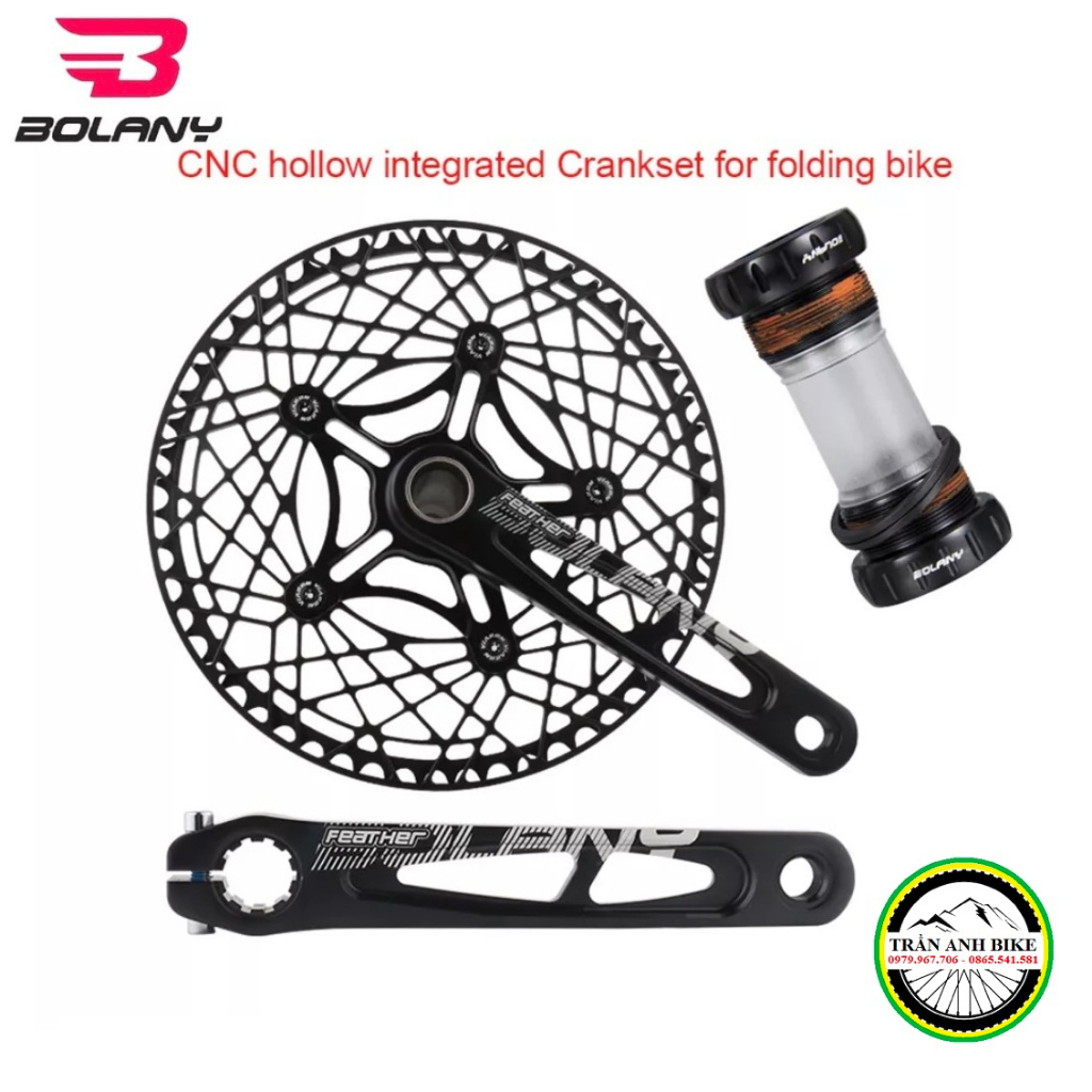 Đùi đĩa  rỗng xe đạp nhôm 130BCD BOLANY - Đĩa rời nhôm BOLANY LITEPRO