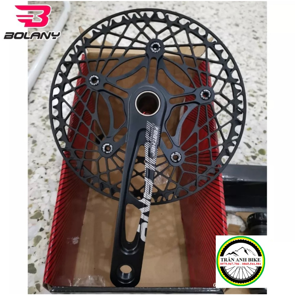 Đùi đĩa  rỗng xe đạp nhôm 130BCD BOLANY - Đĩa rời nhôm BOLANY LITEPRO